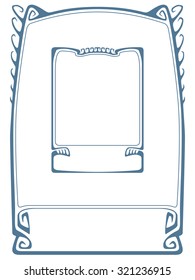 Vector abstract framework from the bound lines and plants for decoration and design