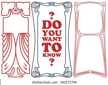 Vector abstract framework from the bound lines for decoration and design