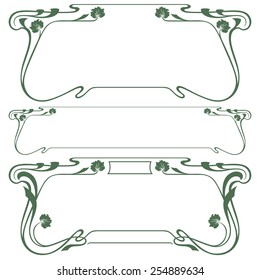 Vector abstract framework from the bound plants for decoration and design