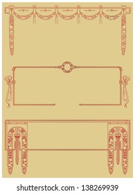 Vector abstract framework for decoration and design