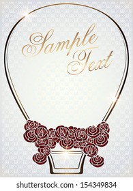 Vector abstract framework in the form of a gift basket for decoration and design 