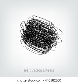 Vector abstract freehand grungy scribble background