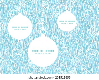 Vector abstract frost swirls texture Christmas ornaments silhouettes pattern frame card template