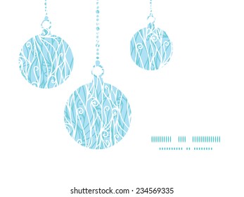 Vector abstract frost swirls texture Christmas ornaments silhouettes pattern frame card template
