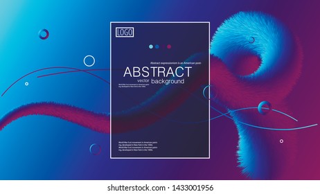 Vector abstract furry fur modern colorful background wallpaper fluid futuristic pattern shapes waves geometric composition corporate identity style for web design business template printed material