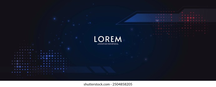 Vector abstract futuristic background. Rivalry concept. Blue with violet colors. Dark backdrop with geometry elements and triangle shapes. 