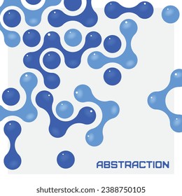 Vector abstract futuristic background with spherical shapes. Business technology presentation. Chemical bonds of elements.