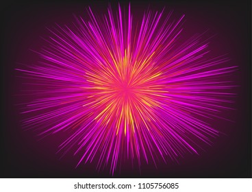 Vector Abstract futuristic, beautiful violet starburst Illustration design background. 