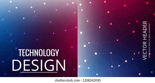 Vector Abstract futuristic board, Illustration high computer technology dark blue color background. Hi-tech digital technology concept