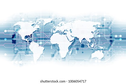 816 Cyber high tech world map Images, Stock Photos & Vectors | Shutterstock