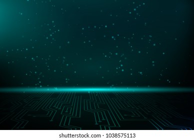 Vector Abstract futuristic circuit board system, Illustration high digital technology blue color concept