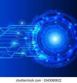 Vector Abstract futuristic circuit board. computer technology dark blue color background.
Vector illustration