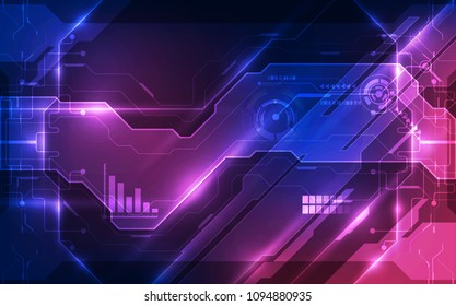 Vektor Abstrakte futuristische Leiterplatte, Illustration High-Digital-Technologie blau Farbe