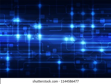 Vector Abstract futuristic circuit board, Illustration high digital technology blue color