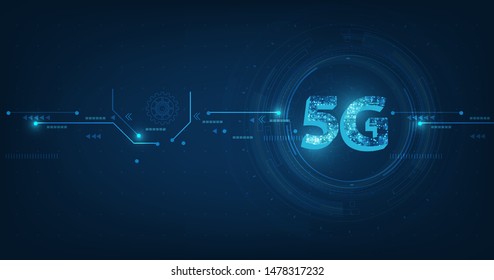 Vector abstract futuristic circuit board .Hi-tech digital technology and engineering, digital telecom concept on dark blue color background.