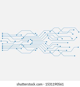 Vector Abstract futuristic circuit board, Illustration high computer technology dark blue color background. Hi-tech digital technology concept
