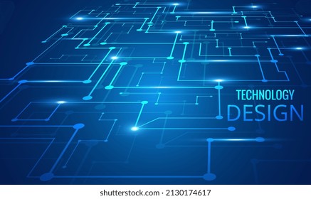 Vector Abstract futuristic circuit board. Abstract computer technology blue color background. Hardware digital technology concept. Hi-tech digital technology concept. Business virtual concept. Vector