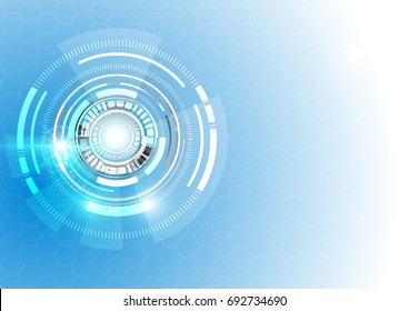 Vector Abstract futuristic circuit board, Illustration high computer technology  background. Hi-tech digital technology concept