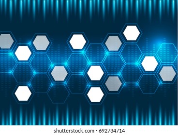 Vector Abstract futuristic circuit board, Illustration high computer technology  background. Hi-tech digital technology concept
