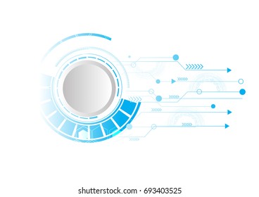 Vector Abstract futuristic circuit board, Illustration high computer technology  background. Hi-tech digital technology concept