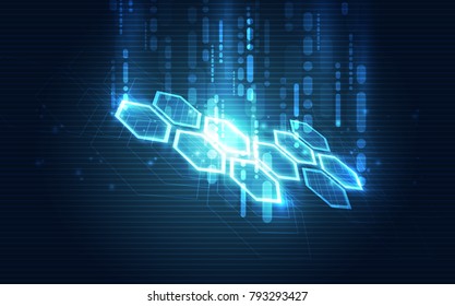 Vector Abstract futuristic circuit board, Illustration high digital technology blue color