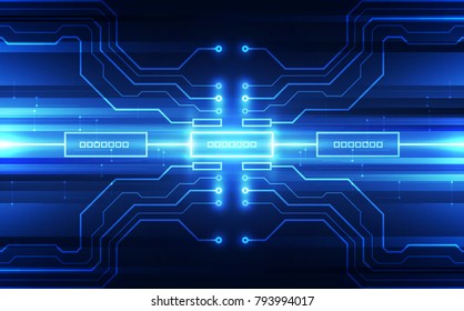 Vector Abstract futuristic circuit board, Illustration high digital technology blue color