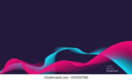 El fondo digital abstracto vectorial, futurista en colores que estimulan el estado de ánimo. Olas que agitan con una transición de colores vivos. Plantilla de diseño para banners web. Copiar espacio.