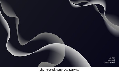 Vector abstract, futuristic, digital background in Mood-Boosting Colours. Swirling waves with a transition of bright colors. Design template for web banners. Copy space.