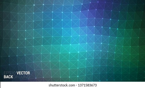 Vector abstract futuristic digital landscape