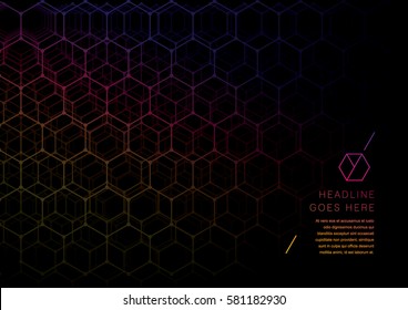 Vector of abstract futuristic geometric background