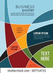 Vector abstract futuristic Geometrical concept illustration - layer template