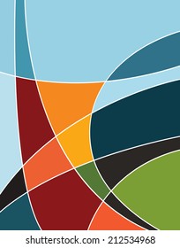 Vector abstract futuristic Geometrical concept illustration - layer template