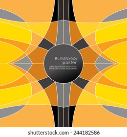 Vector abstract futuristic Geometrical concept illustration - layer template