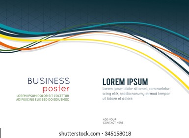 Vector abstract futuristic Geometrical concept illustration - layer template
