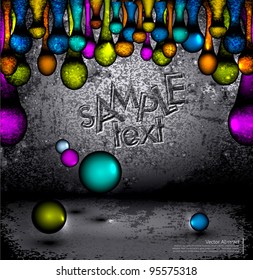 Vector abstract. Abstract futuristic grunge background.