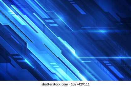 Vector Abstract futuristic high digital technology blue color background, illustration web