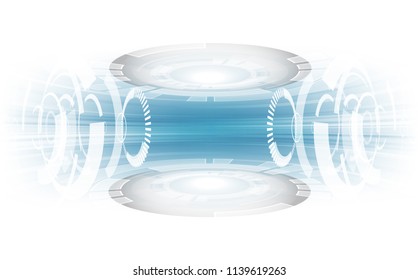 Vector Abstract futuristic high speed, Illustration high digital technology blue color background concept