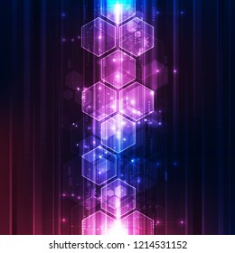 Vector Abstract futuristic high speed, Illustration high digital technology colorful background concept
