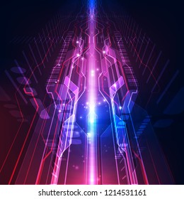 Vector Abstract futuristic high speed, Illustration high digital technology colorful background concept