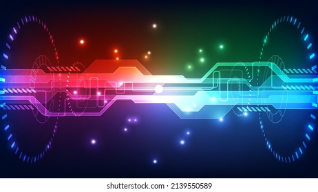 Vector Abstract futuristic high speed, Illustration high digital technology blue color
