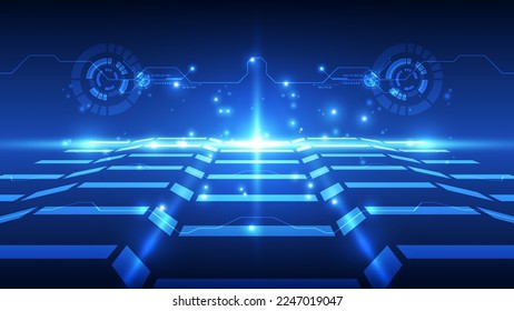 Vector Abstract futuristic high speed, Illustration high digital technology blue color