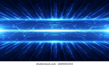 Vector Abstract futuristic high speed, Illustration high digital technology blue color