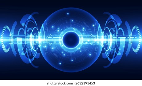 Vector Abstract futuristic high speed, Illustration high digital technology blue color