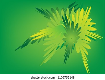Vector Abstract futuristic, Illustration green color background.