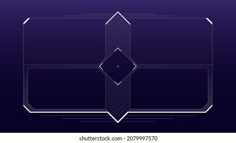 Vector abstract futuristic interface frame, HUD. Display panel template design. Technologies of the future, for technology and computer video games.