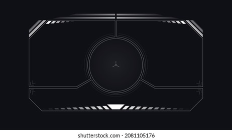 Vector abstract futuristic interface frame, HUD. Display panel template design. Technologies of the future, for technology and computer video games.