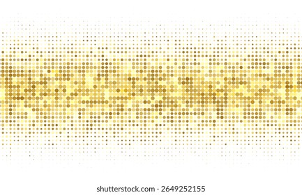 Vector abstract futuristic particle background. Overlay halftone background. Gold shiny particles