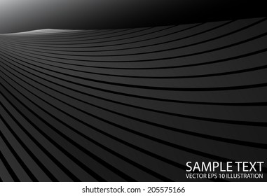 Vector abstract futuristic shape lighted - Dark vector design space background illustration