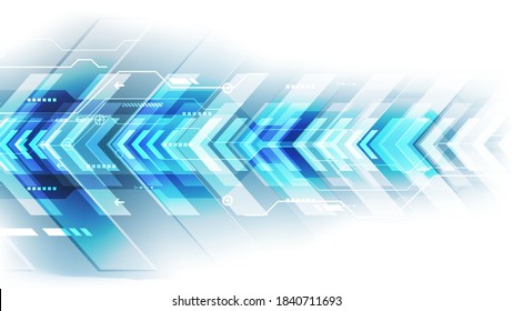 Vector Abstract futuristic speed technology, Illustration high digital technology blue and red color concept