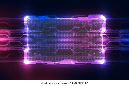 Vector Abstract futuristic technology background concept, Illustration high digital